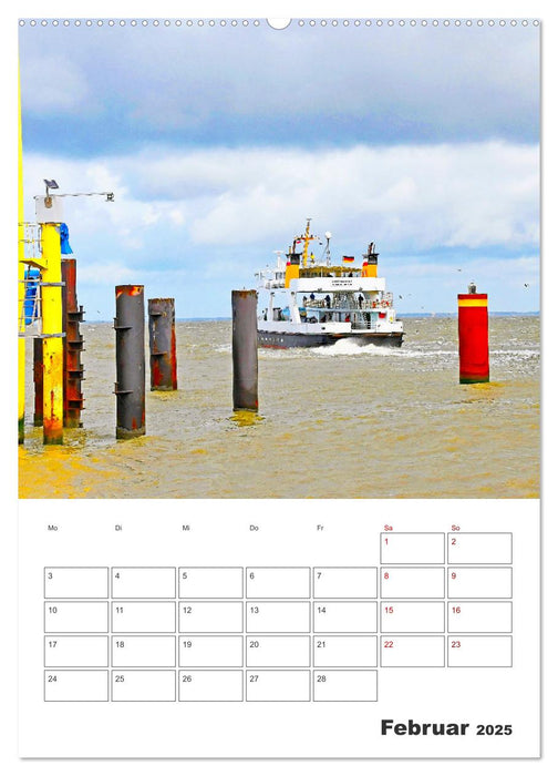 Hallig Hooge - Reiseplaner (CALVENDO Wandkalender 2025)