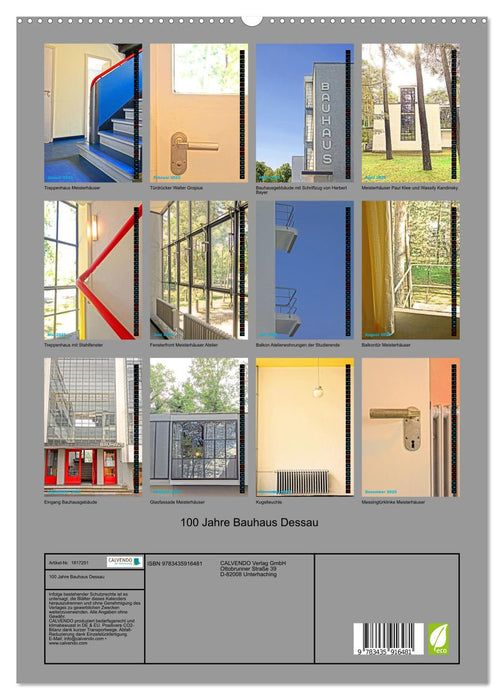 100 Jahre Bauhaus Dessau (CALVENDO Wandkalender 2025)