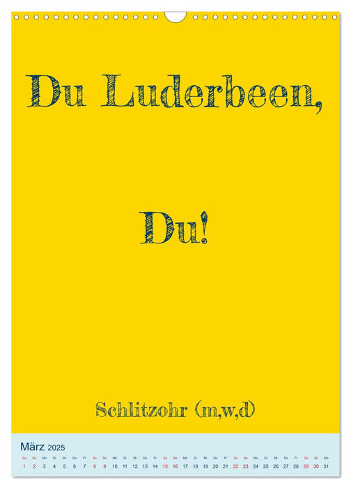 Humorvoller Mundartkalender Sachsen (CALVENDO Wandkalender 2025)