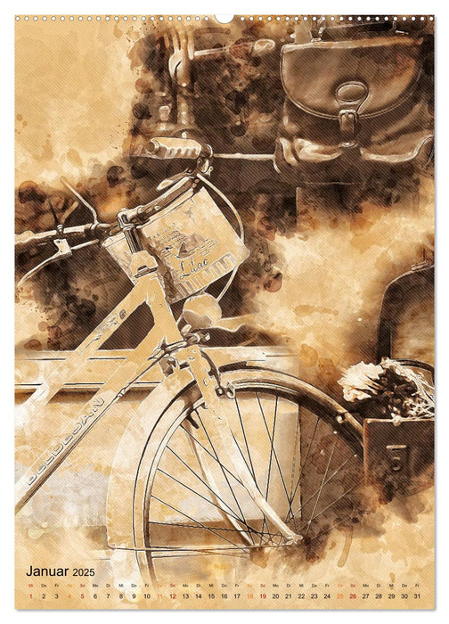 Fahrrad - Retro-Kalender (CALVENDO Premium Wandkalender 2025)