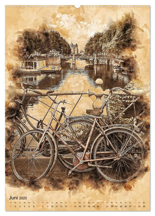 Fahrrad - Retro-Kalender (CALVENDO Premium Wandkalender 2025)