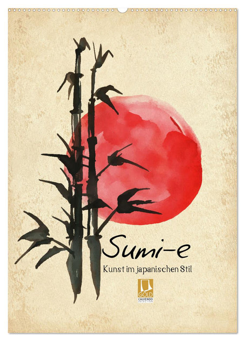 Sumi-e Kunst im japanischen Stil (CALVENDO Wandkalender 2025)