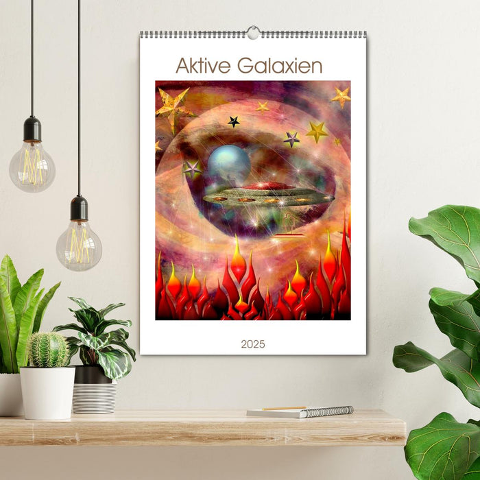 Aktive Galaxien (CALVENDO Wandkalender 2025)