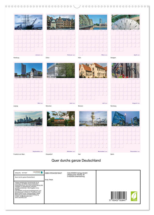 Quer durchs ganze Deutschland (CALVENDO Wandkalender 2025)