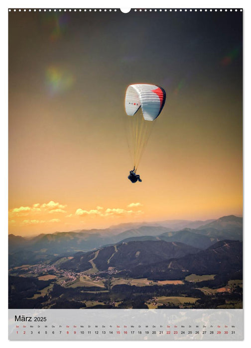 Paragliding - einfach Spaß (CALVENDO Premium Wandkalender 2025)