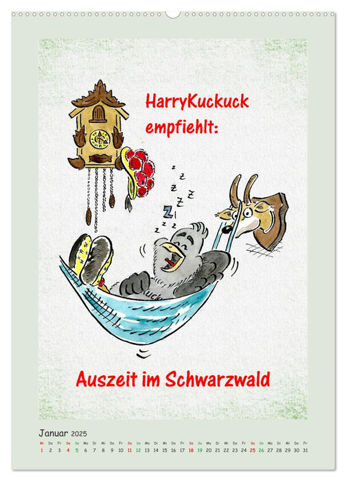 Bollenhut Cartoons (CALVENDO Premium Wandkalender 2025)