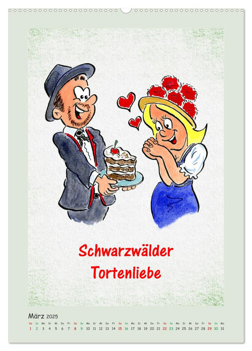 Bollenhut Cartoons (CALVENDO Premium Wandkalender 2025)