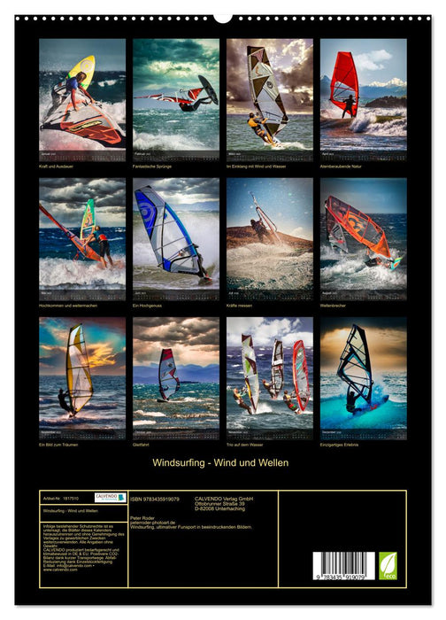 Windsurfing - Wind und Wellen (CALVENDO Premium Wandkalender 2025)