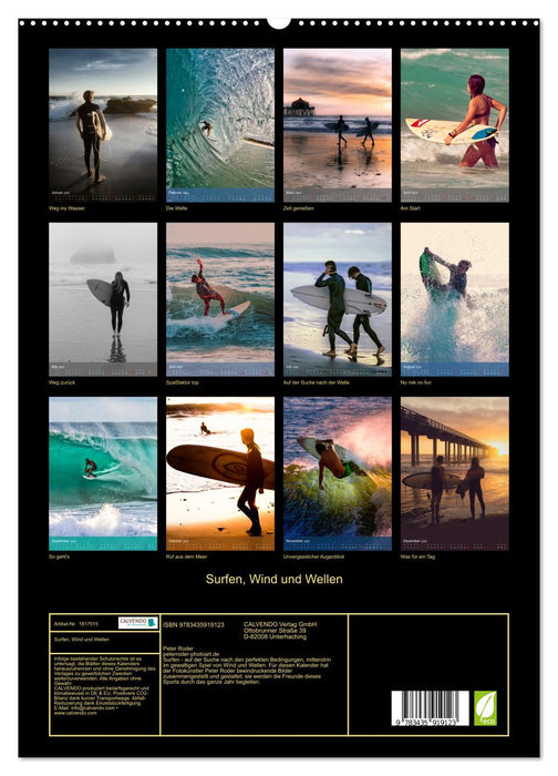 Surfen, Wind und Wellen (CALVENDO Premium Wandkalender 2025)