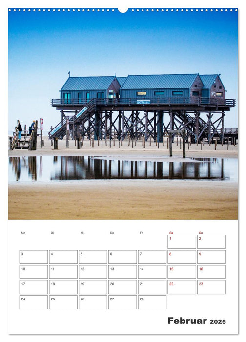 Sankt Peter-Ording Sonne, Strand und Meer (CALVENDO Wandkalender 2025)