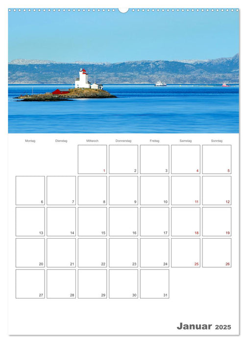 Die Küste Norwegens - Terminplaner (CALVENDO Wandkalender 2025)