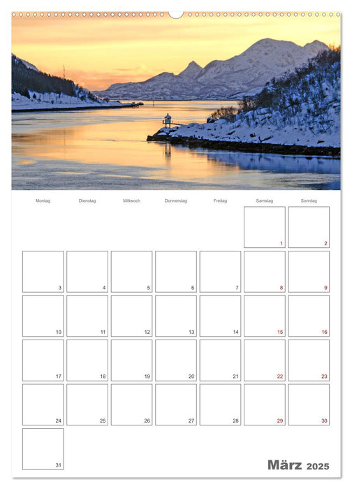 Die Küste Norwegens - Terminplaner (CALVENDO Wandkalender 2025)