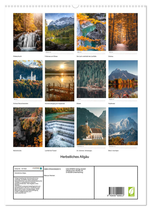 Herbstliches Allgäu (CALVENDO Premium Wandkalender 2025)