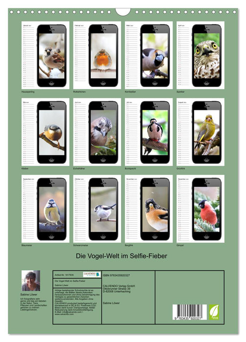 Die Vogel-Welt im Selfie-Fieber (CALVENDO Wandkalender 2025)