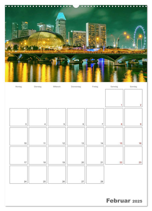 Unterwegs in Singapur (CALVENDO Premium Wandkalender 2025)