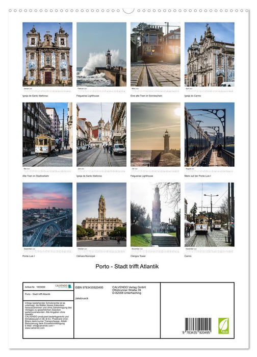 Porto - Stadt trifft Atlantik (CALVENDO Premium Wandkalender 2025)