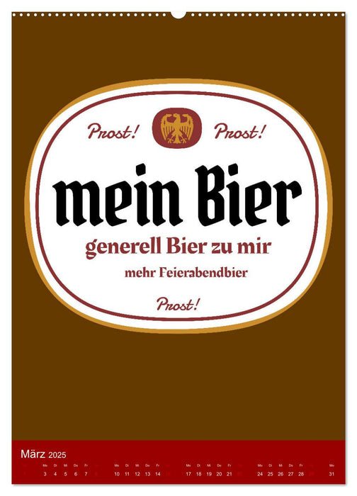 BIER Wandkalender -Trinken mit Stil (CALVENDO Premium Wandkalender 2025)