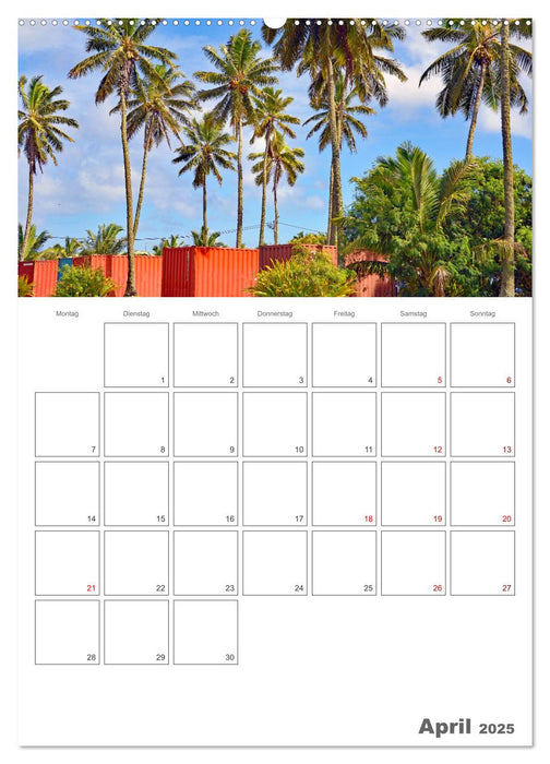 Traumhaftes Paradies - Rarotonga Urlaubsplaner (CALVENDO Premium Wandkalender 2025)