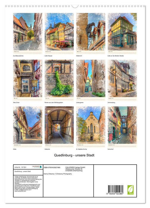 Quedlinburg - unsere Stadt (CALVENDO Premium Wandkalender 2025)