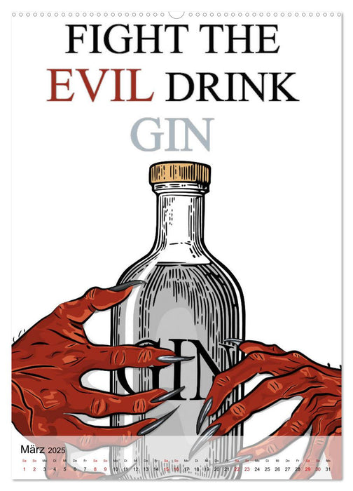 Gin & Tonic - Fun Stuff (CALVENDO Premium Wandkalender 2025)