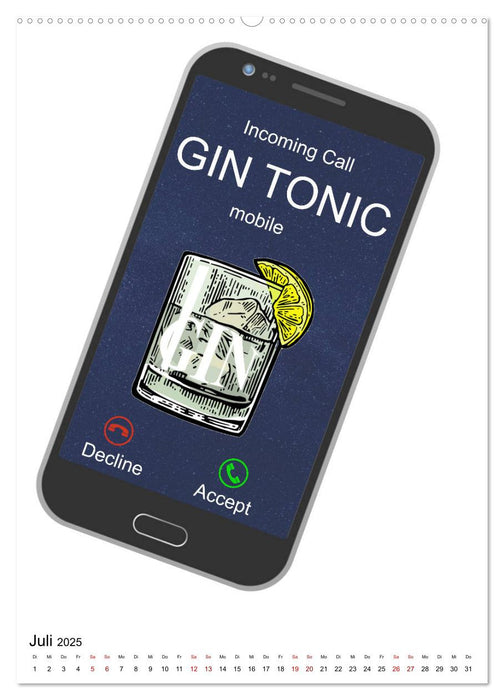 Gin & Tonic - Fun Stuff (CALVENDO Premium Wandkalender 2025)