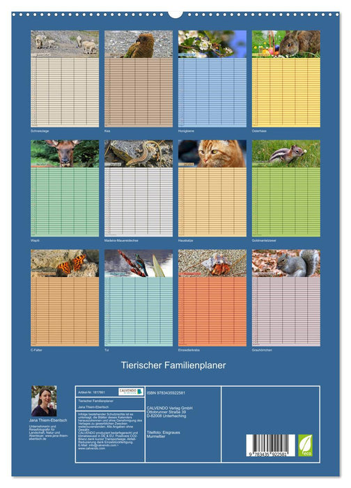 Tierischer Familienplaner (CALVENDO Premium Wandkalender 2025)