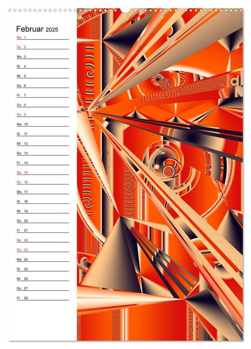 Geometrische Raumeindrücke Planer (CALVENDO Premium Wandkalender 2025)