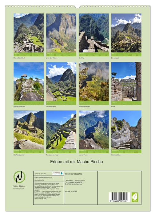 Erlebe mit mir Machu Picchu (CALVENDO Premium Wandkalender 2025)
