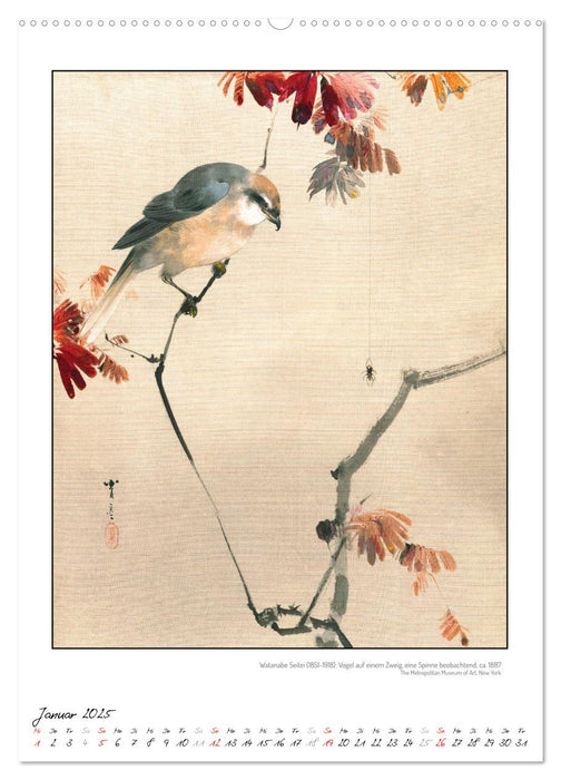 Watanabe Seitei - Japanische Tuschmalerei (CALVENDO Wandkalender 2025)