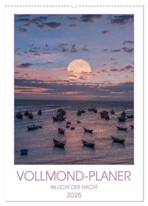 VOLLMOND-Planer - Im Licht der Nacht (CALVENDO Wandkalender 2025)