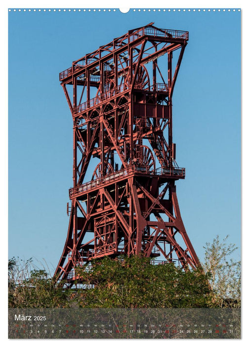 Fördertürme im Ruhrgebiet - Skulpturen der Vergangenheit (CALVENDO Wandkalender 2025)