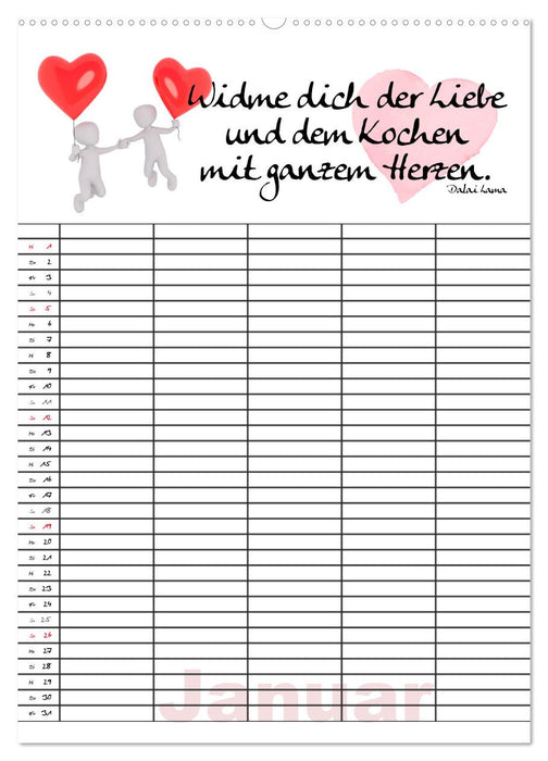 Sprüche-Küche (CALVENDO Premium Wandkalender 2025)