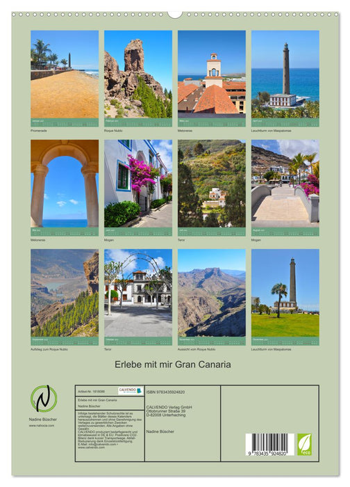 Erlebe mit mir Gran Canaria (CALVENDO Premium Wandkalender 2025)