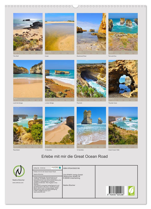 Erlebe mit mir die Great Ocean Road (CALVENDO Premium Wandkalender 2025)