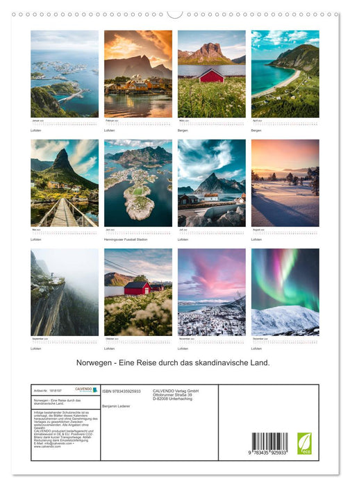 Norwegen - Eine Reise durch das skandinavische Land. (CALVENDO Premium Wandkalender 2025)