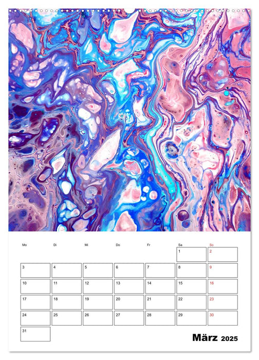 Extase der Farben - Leuchtende Leidenschaft im Pouring (CALVENDO Premium Wandkalender 2025)