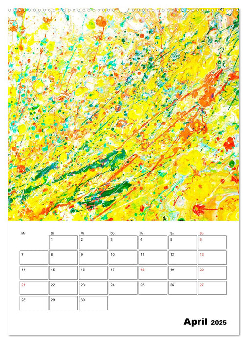 Extase der Farben - Leuchtende Leidenschaft im Pouring (CALVENDO Premium Wandkalender 2025)