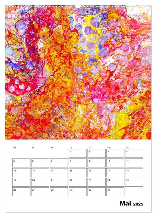 Extase der Farben - Leuchtende Leidenschaft im Pouring (CALVENDO Premium Wandkalender 2025)