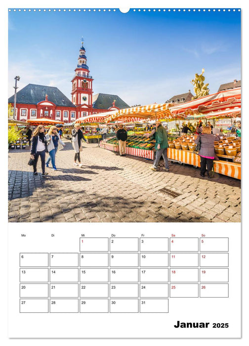 Mannheim Lichter und Farben (CALVENDO Premium Wandkalender 2025)