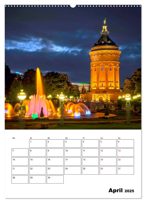 Mannheim Lichter und Farben (CALVENDO Premium Wandkalender 2025)