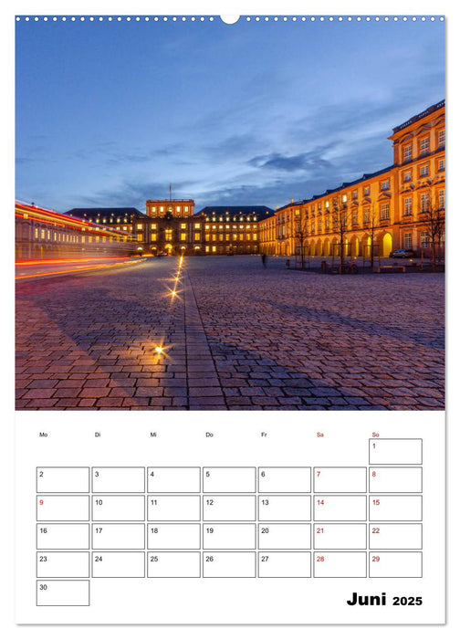 Mannheim Lichter und Farben (CALVENDO Premium Wandkalender 2025)