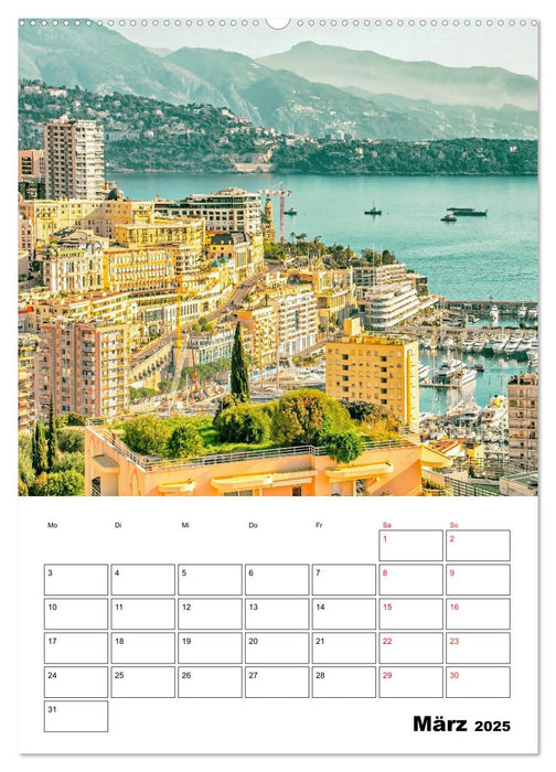 Monaco - Fürstentum an der Côte d'Azur (CALVENDO Premium Wandkalender 2025)