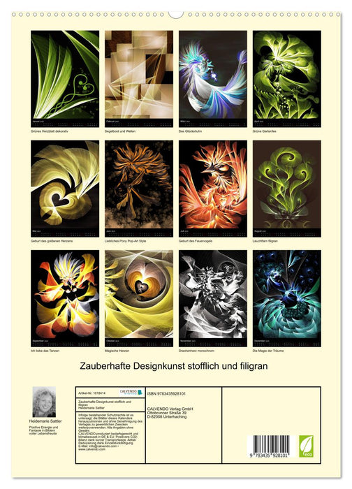 Zauberhafte Designkunst stofflich und filigran (CALVENDO Wandkalender 2025)