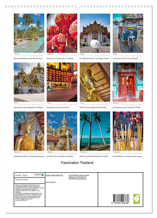 Faszination Thailand (CALVENDO Wandkalender 2025)