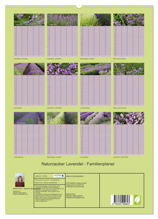 Naturzauber Lavendel - Familienplaner (CALVENDO Premium Wandkalender 2025)