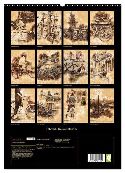 Fahrrad - Retro-Kalender (CALVENDO Wandkalender 2025)