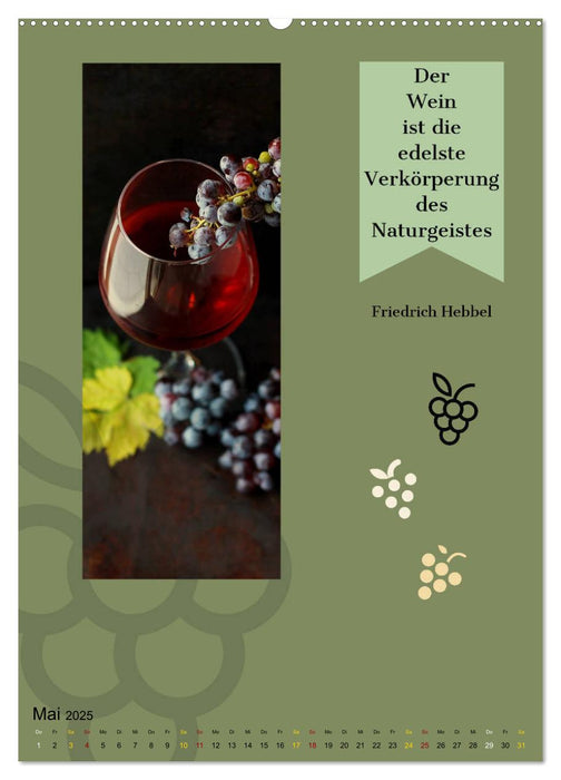 WEIN Weisheiten und Sprichworte (CALVENDO Premium Wandkalender 2025)