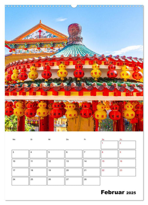 Kek-Lok Tempel geschmückt zum chinesischen Neujahrsfest (CALVENDO Premium Wandkalender 2025)