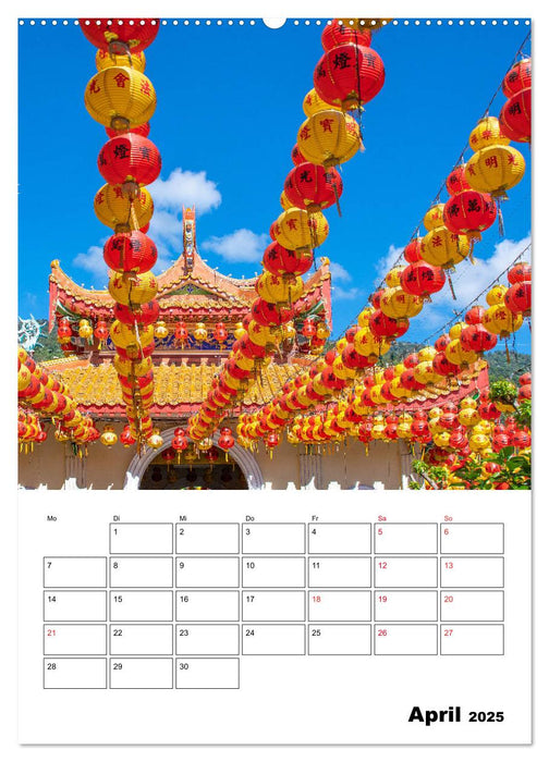 Kek-Lok Tempel geschmückt zum chinesischen Neujahrsfest (CALVENDO Premium Wandkalender 2025)