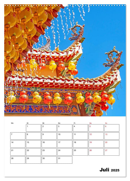 Kek-Lok Tempel geschmückt zum chinesischen Neujahrsfest (CALVENDO Premium Wandkalender 2025)